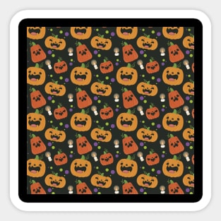 Halloween Seamless Pattern Sticker